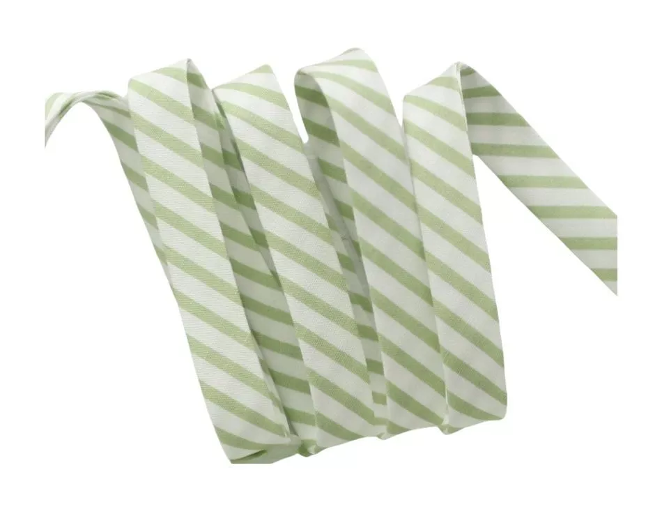 1/2" Double Fold Bias Dress Stripe Sage