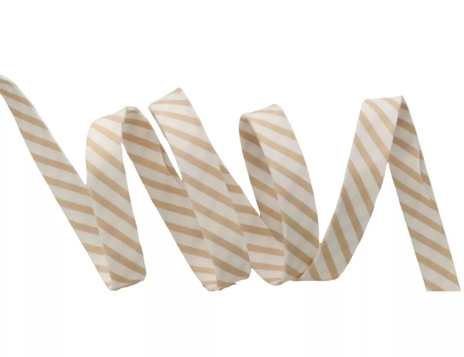 1/2" Double Fold Bias Dress Stripe Tan