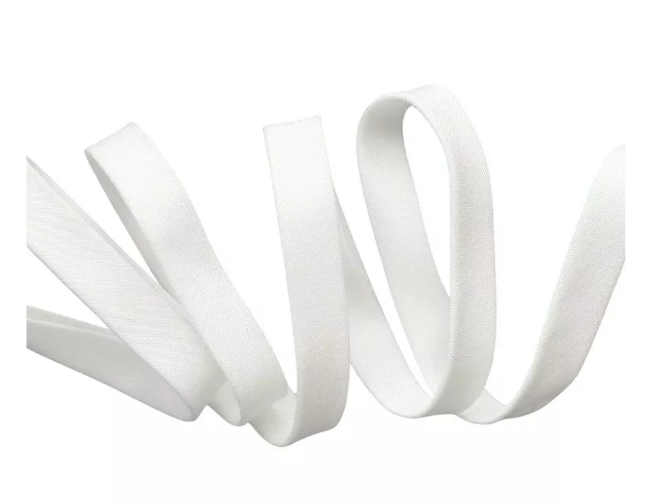 1/2" Double Fold Bias Pure White
