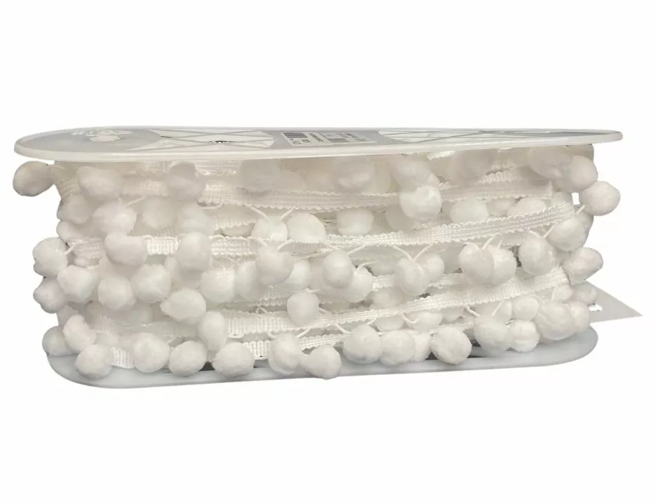 1/2" Pom Poms White