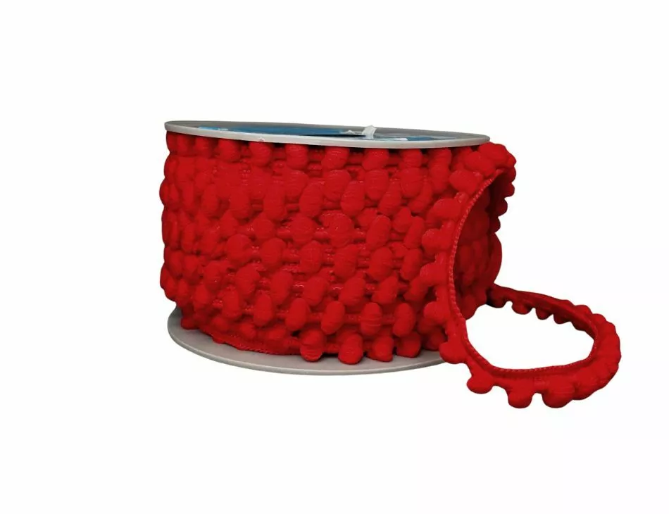 1/4" Pom Poms Red