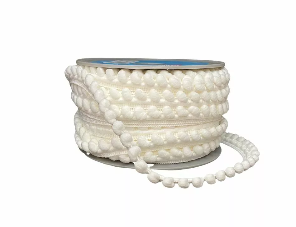 1/4" Pom Poms White