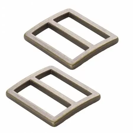 1" Flat Widemouth Slider - Antique Brass