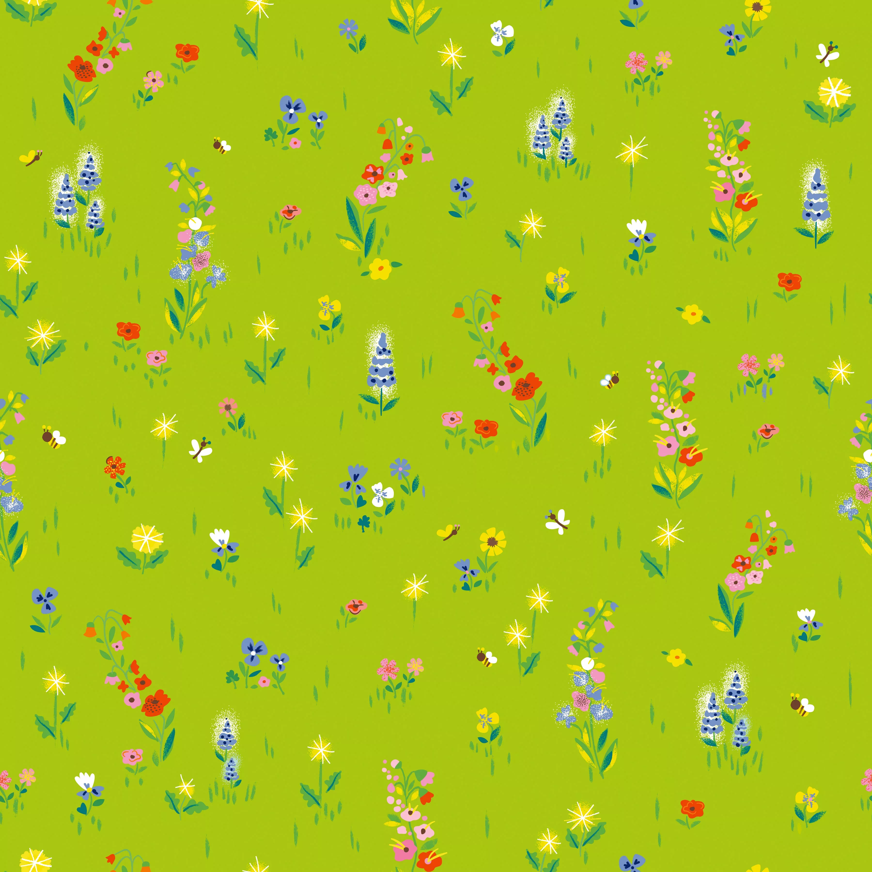 100 Aker Woods | Picnic Meadow Lime by Jill Howarth for Riley Blake | C15172-LIME