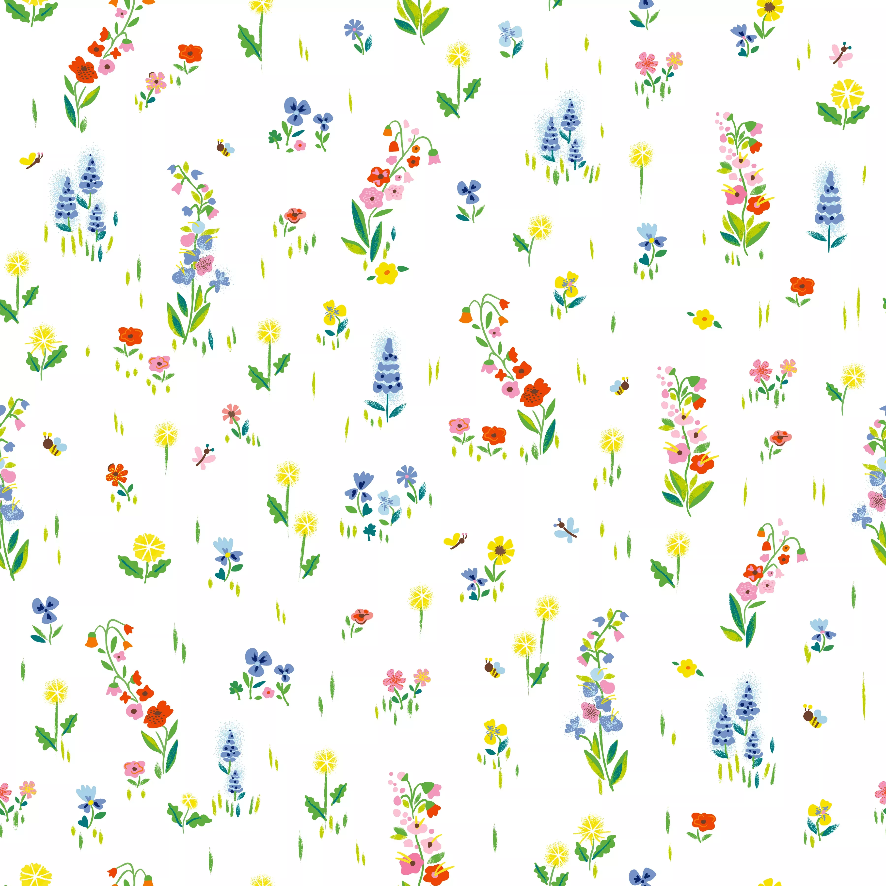 100 Aker Woods | Picnic Meadow White by Jill Howarth for Riley Blake | C15172-WHITE
