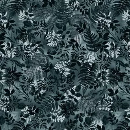 108" Wide Backing - Fern Fantasy Midnight
