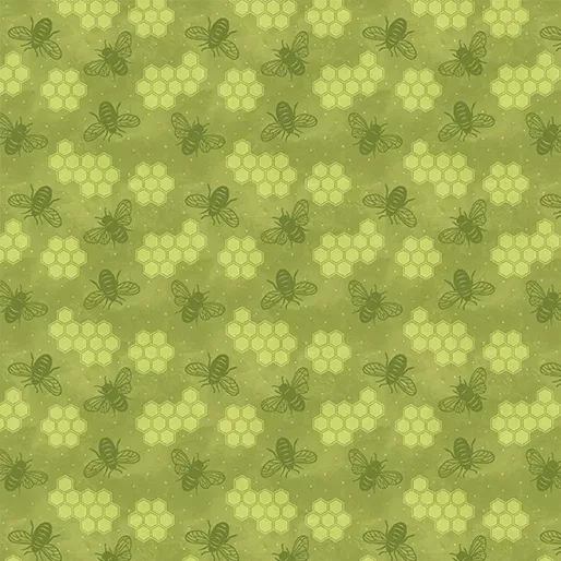 108" Wide Backing- Green Bee Serenade