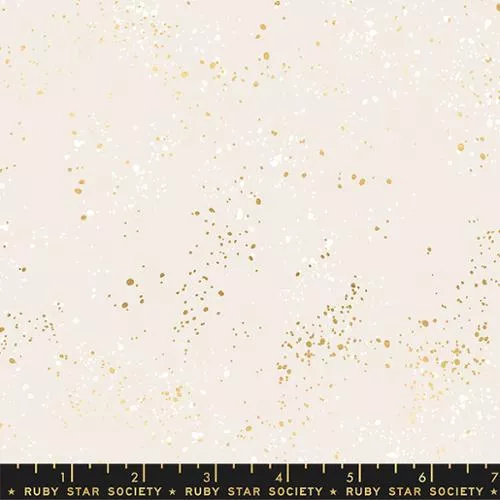 108" Wide Backing - Speckled Wide White/Gold