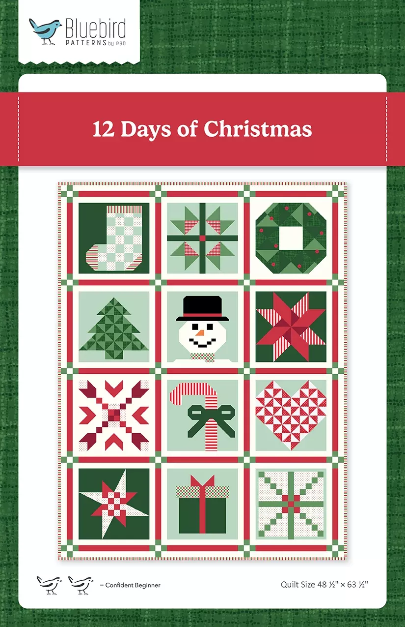 12 Days of Christmas by RIley Blake, curated Quilt Kit