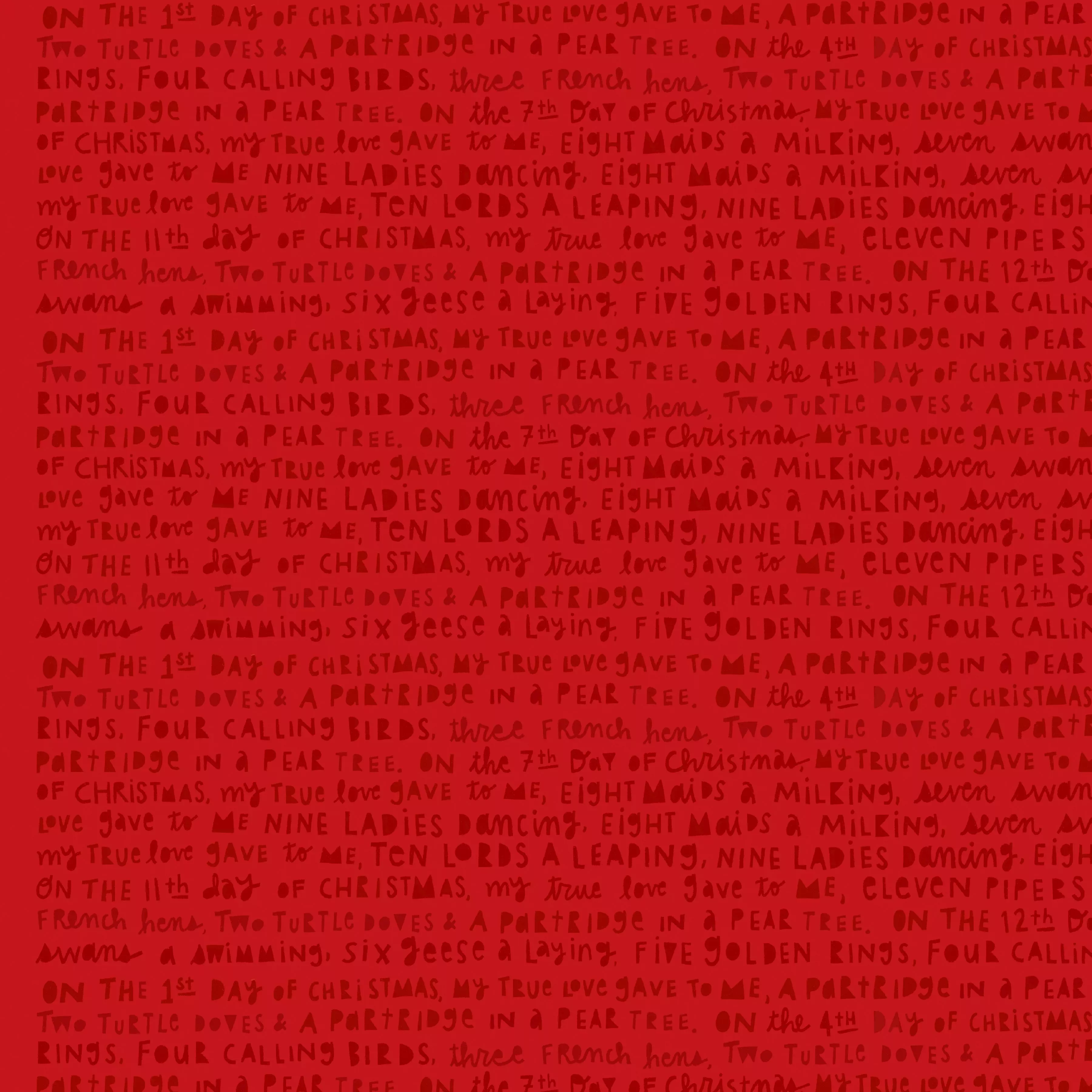12 Days of Christmas | Sing Along - Red by Cori Dantini for FreeSpirit | PWCD137.XRED
