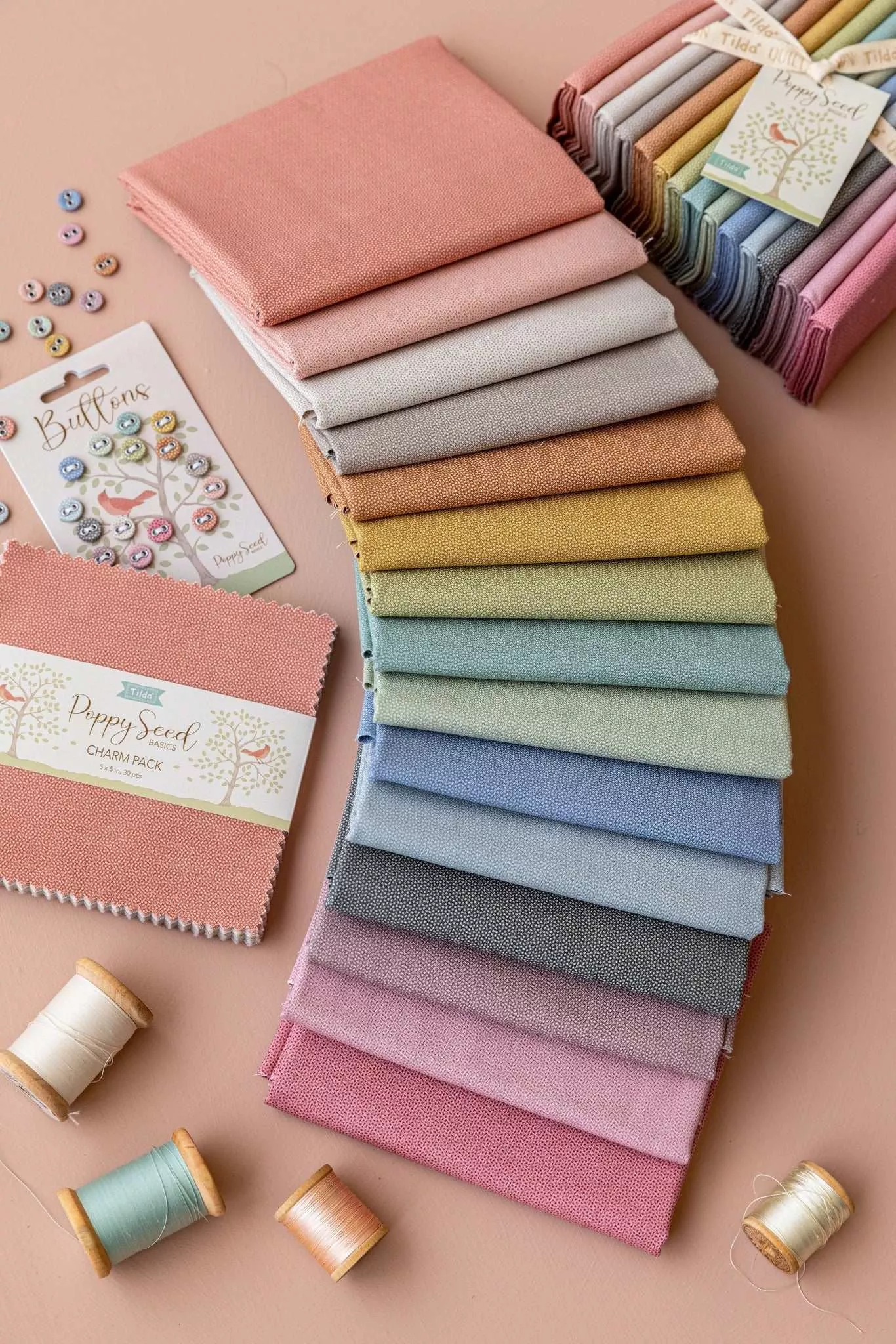 (15) Poppyseed Basics Half Yard Bundle HYB-POPPYSEED by TILDA