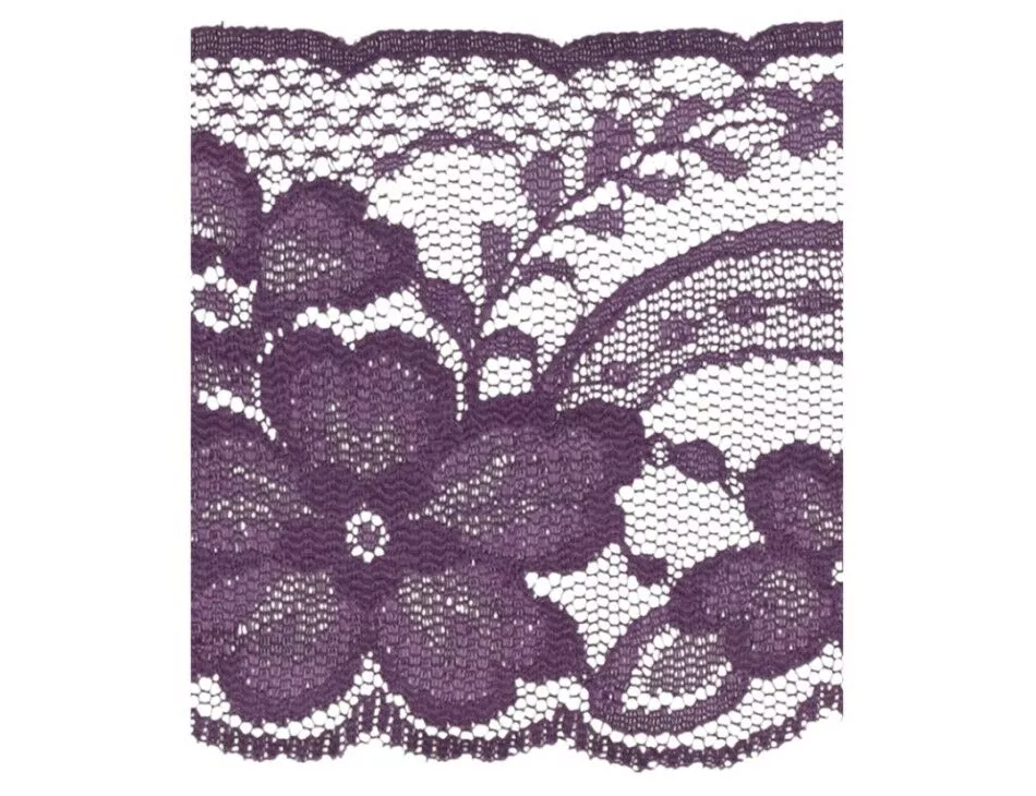 2 1/4" Rachel Lace Trim Non-stretch Purple