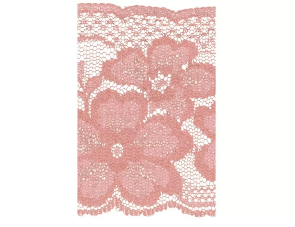 2 1/4" Rachel Lace Trim Non-stretch Rose