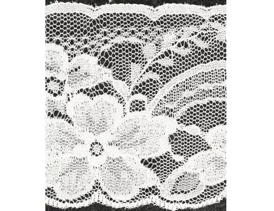 2 1/4" Rachel Lace Trim Non-stretch White