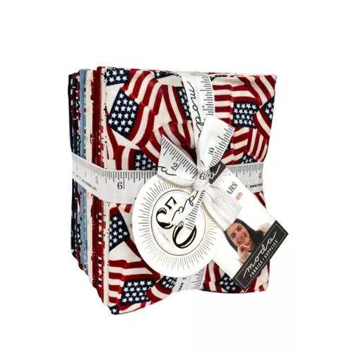 (24) American 250 Years Fat Quarter Bundle 56180AB by Deb Strain for Moda Fabrics.