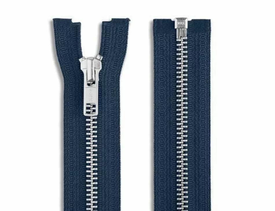 26" Aluminum Separating Zipper Navy