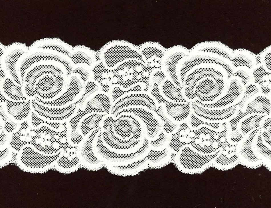 3 1/2" Elastic Lace Cream
