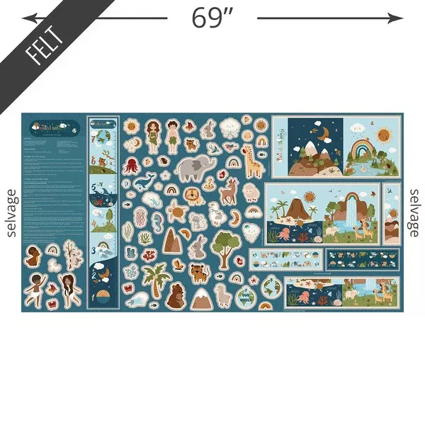 36"× 69" Felt Book Panel - Created with love