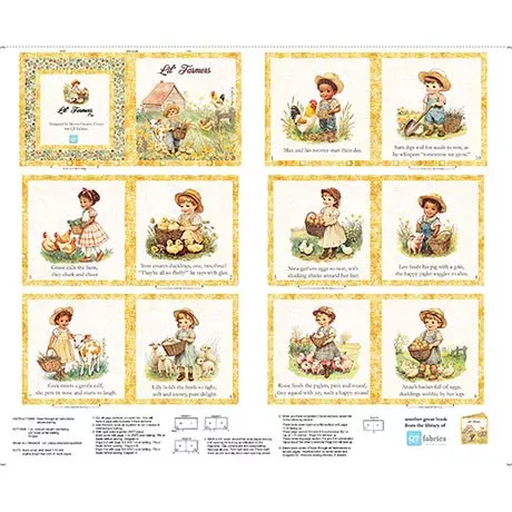36"x 44" Book Panel - Multi Lil Farmers