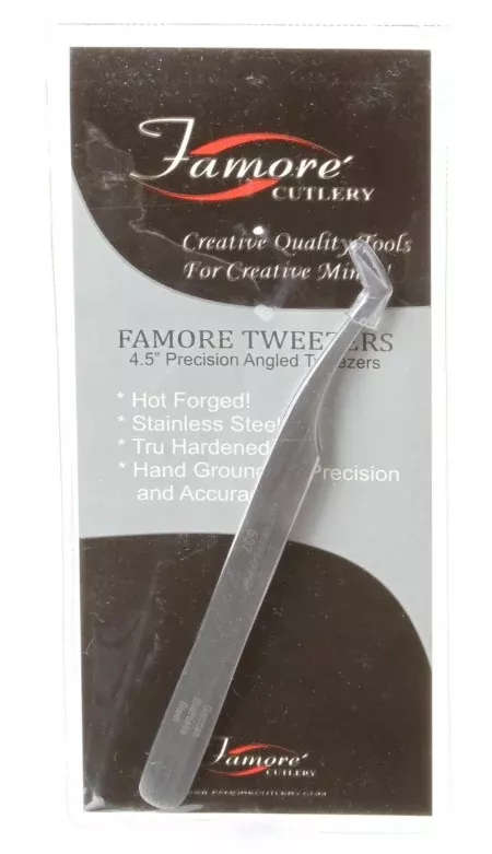 4 1/2" Precision Angled Tweezers