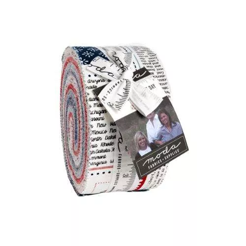 (40) Independence Day Jelly Roll 55720JR by Sweetwater for Moda Fabrics.