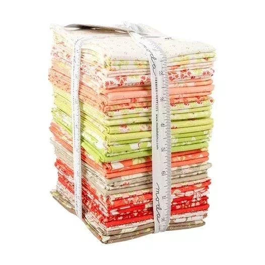 (40 Pieces) Strawberries and Rhubarb Fat-Quarter Bundle by Fig Tree and Co. for Moda