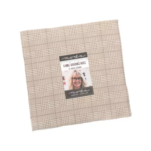 (42) (49340LCF ) Flannel Gatherings Basics Layer Cake by Lisa Bongean of Primitive Gatherings for Moda Fabrics