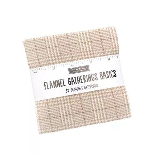 (42) (49340PPF) Flannel Gatherings Basics Charm Pack by Lisa Bongean of Primitive Gatherings for Moda Fabrics