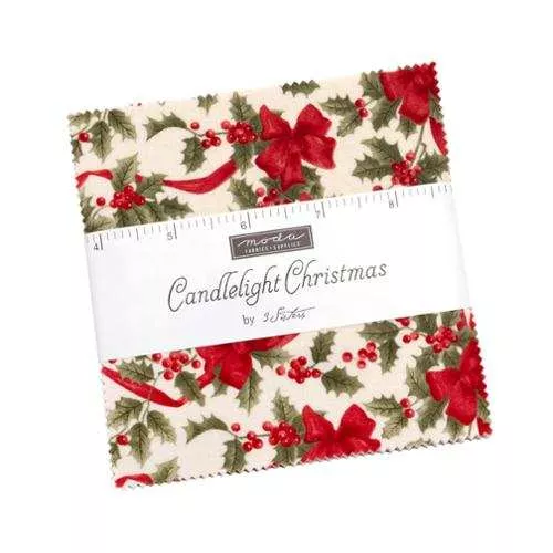 (42) Candlelight Christmas Charm Packby 3 Sisters for Moda Fabrics
