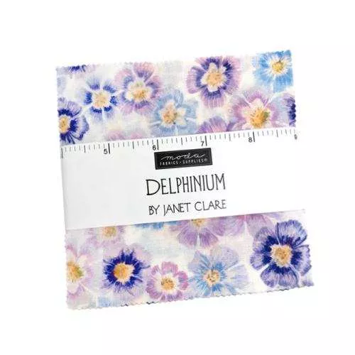 (42) Delphinium Charm Pack 24650PP by Janet Clare for Moda Fabrics.
