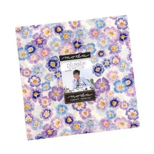 (42) Delphinium Layer Cake 24650LC by Janet Clare for Moda Fabrics.