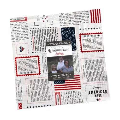 (42) Independence Day Layer Cake 55720LC by Sweetwater for Moda Fabrics.