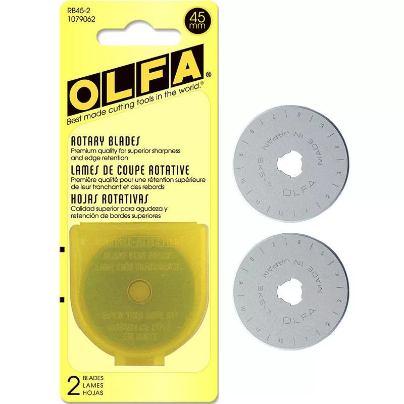 *45MM HEAVY DUTY REPLACEMENT ROTARY BLADES//2 PACK//OLFA