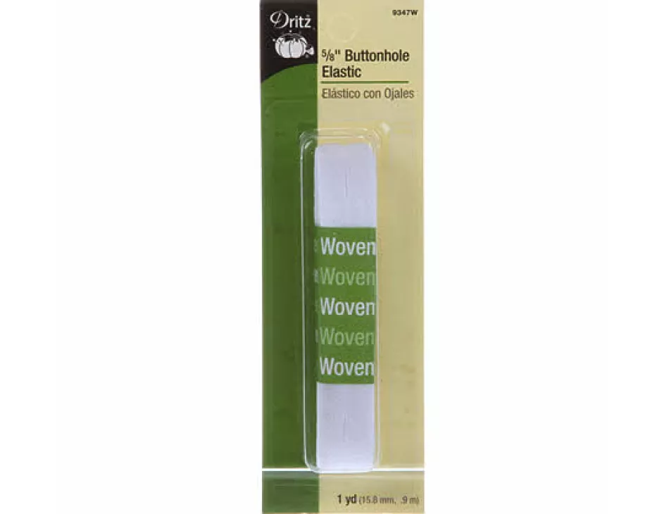 5/8" Buttonhole Elastic White 9347W