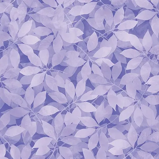 55" Wide Backing - Violet Leafy Silhouette