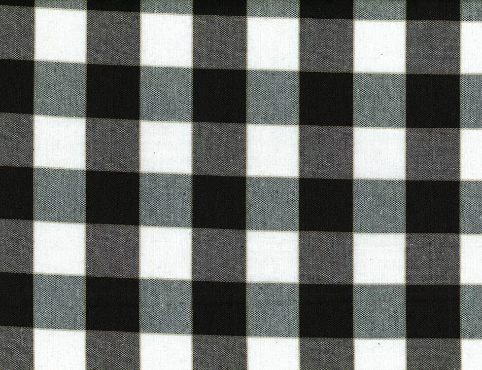 60" Buffalo Check Toweling Black