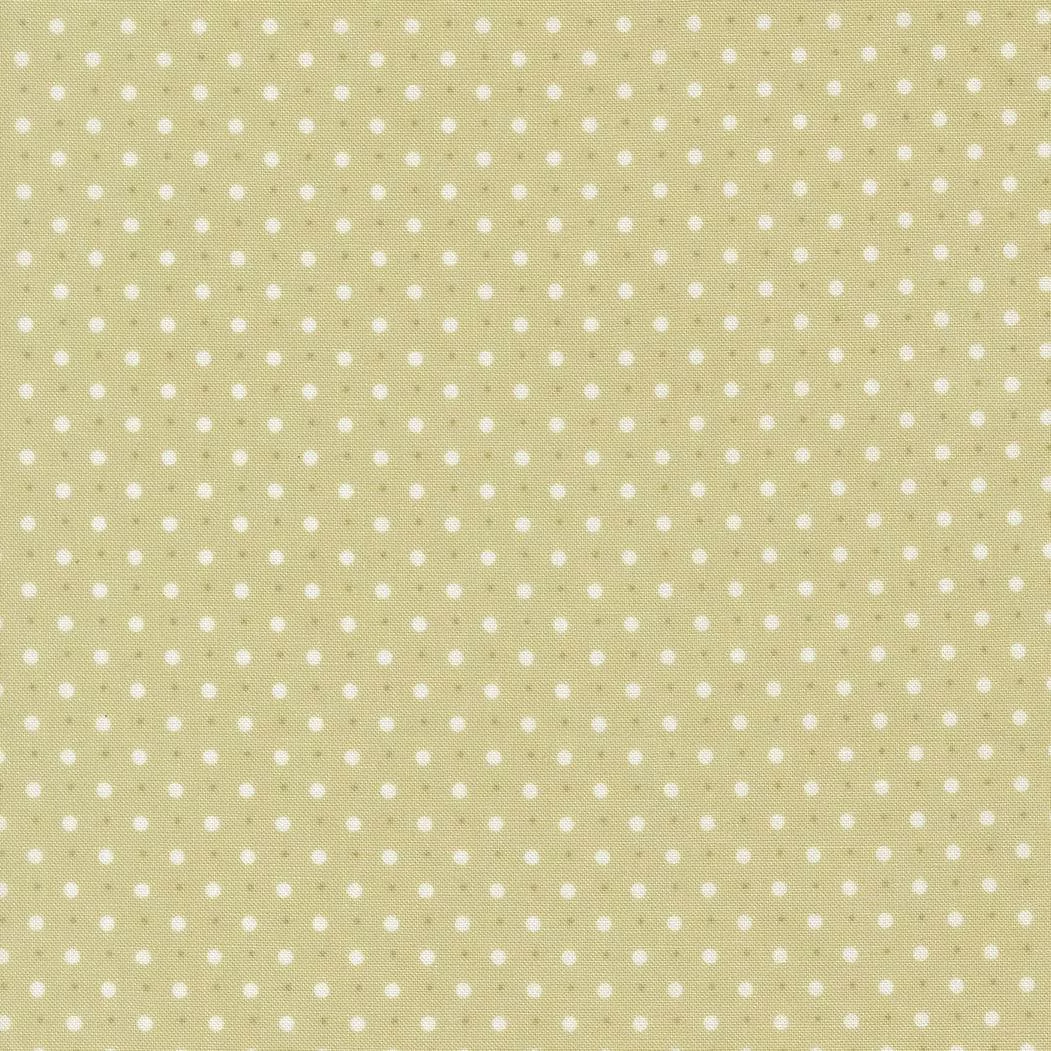 Abide Dots Light Green 18795 15 for Brenda Riddle Designs for Moda Fabrics. Sold in 1/2 Yard Increments