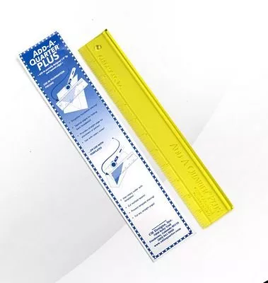 *ADD-A-QUARTER PLUS RULER//YELLOW//12" SIZE//CM DESIGNS