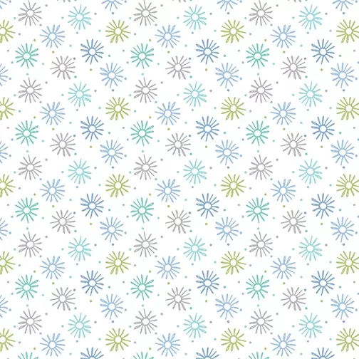 Adorable Alphabet - Pinwheel Teal/White