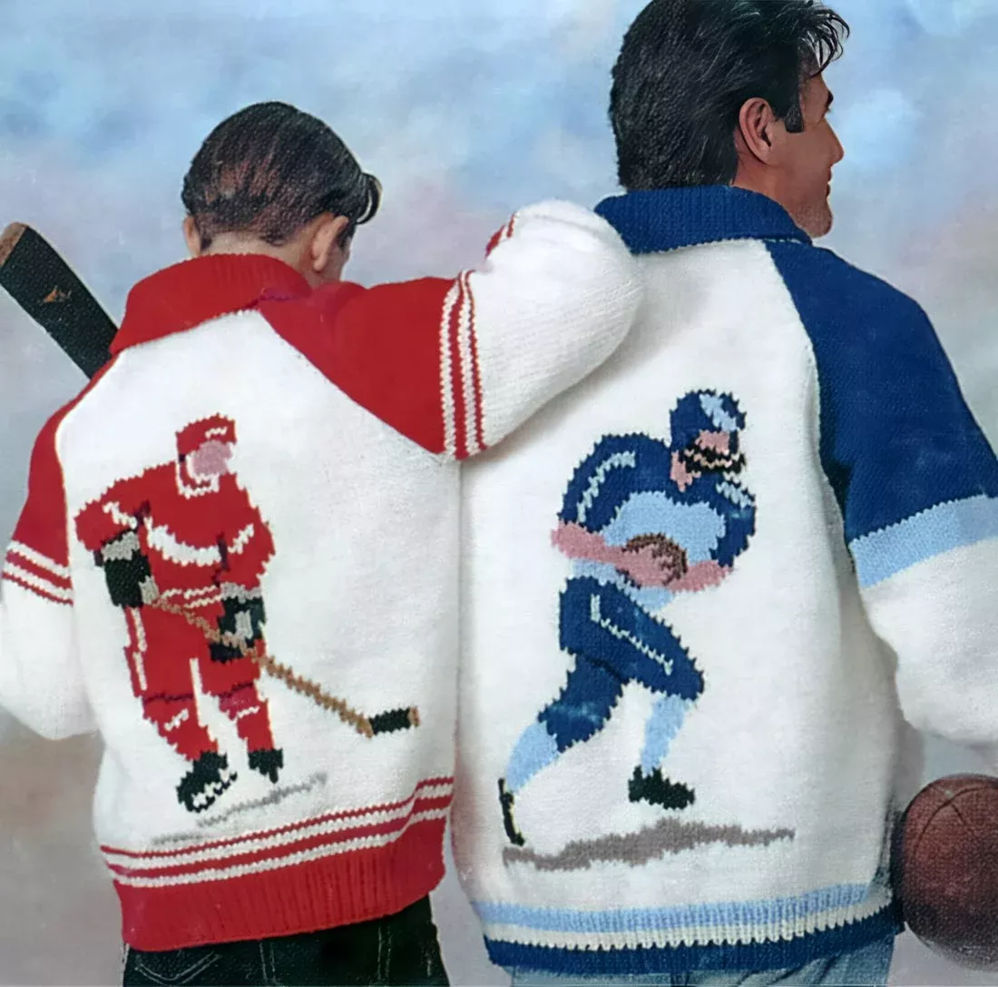 Adult Football Player Cardigan Pattern