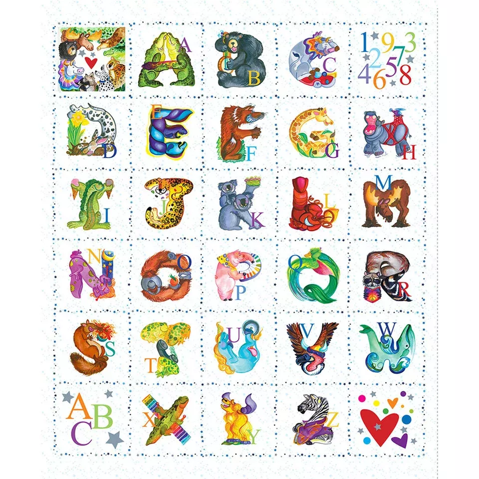Amazing Alphabet Blocks Panel - 36" - White CLTY4753-1