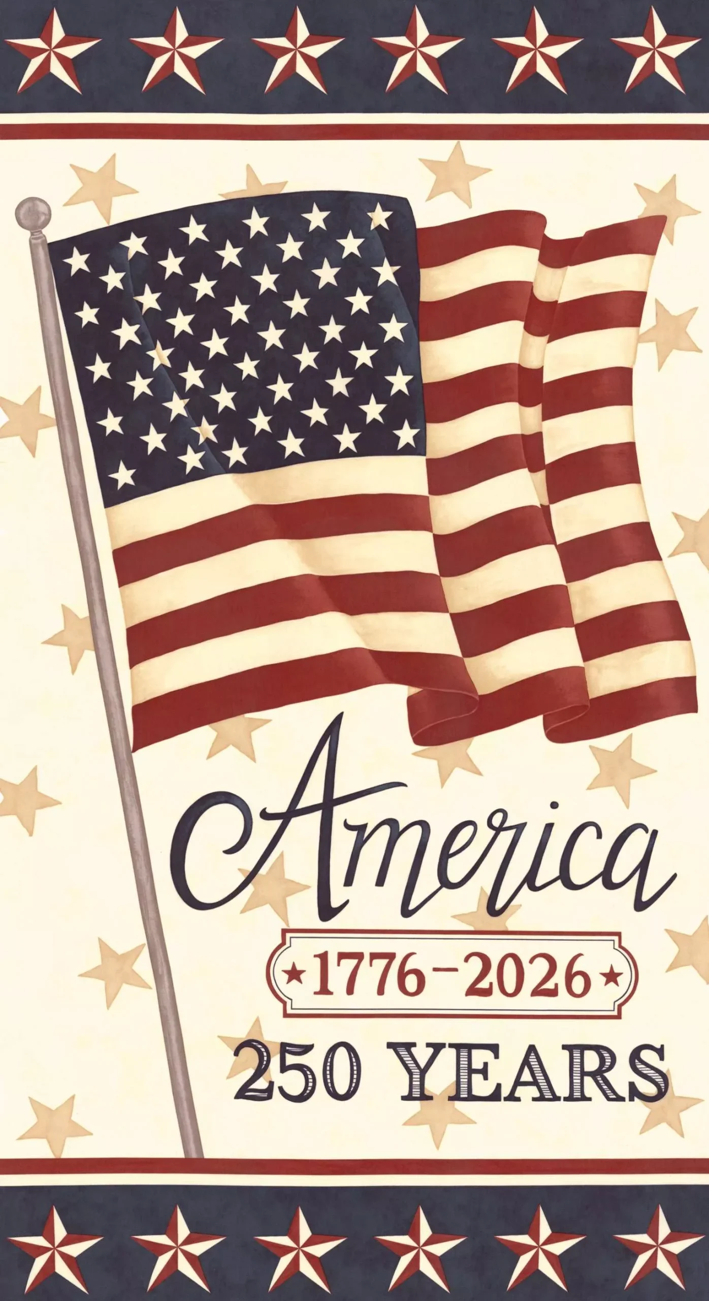 America 250 Years America 250th Anniversary Panel Parchment 56185 11 by Deb Strain for Moda Fabrics