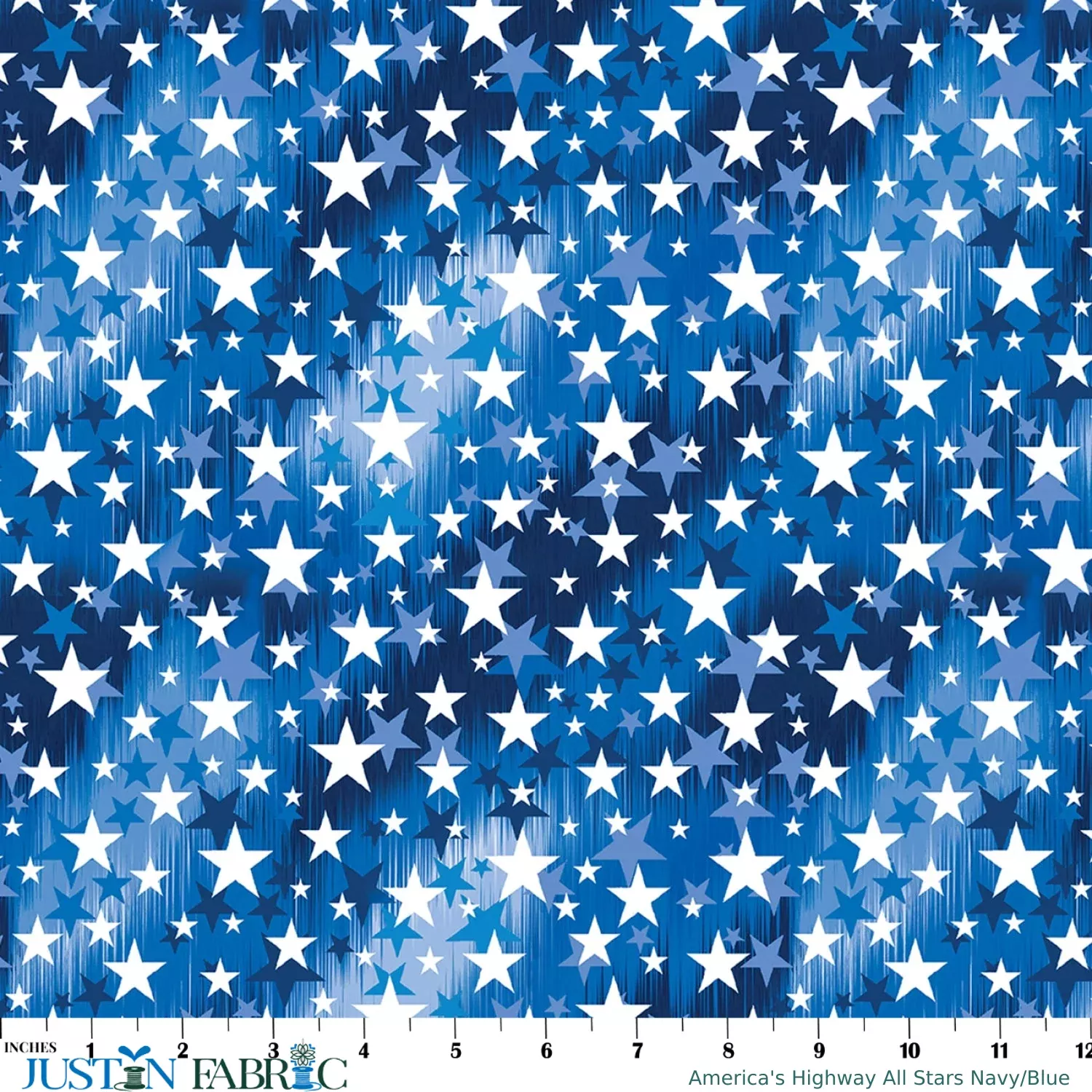 America's Highway All Stars Navy/Blue Yardage by Kanvas Studio | Benartex
