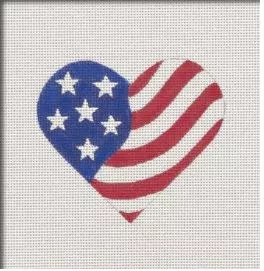American Flag Heart