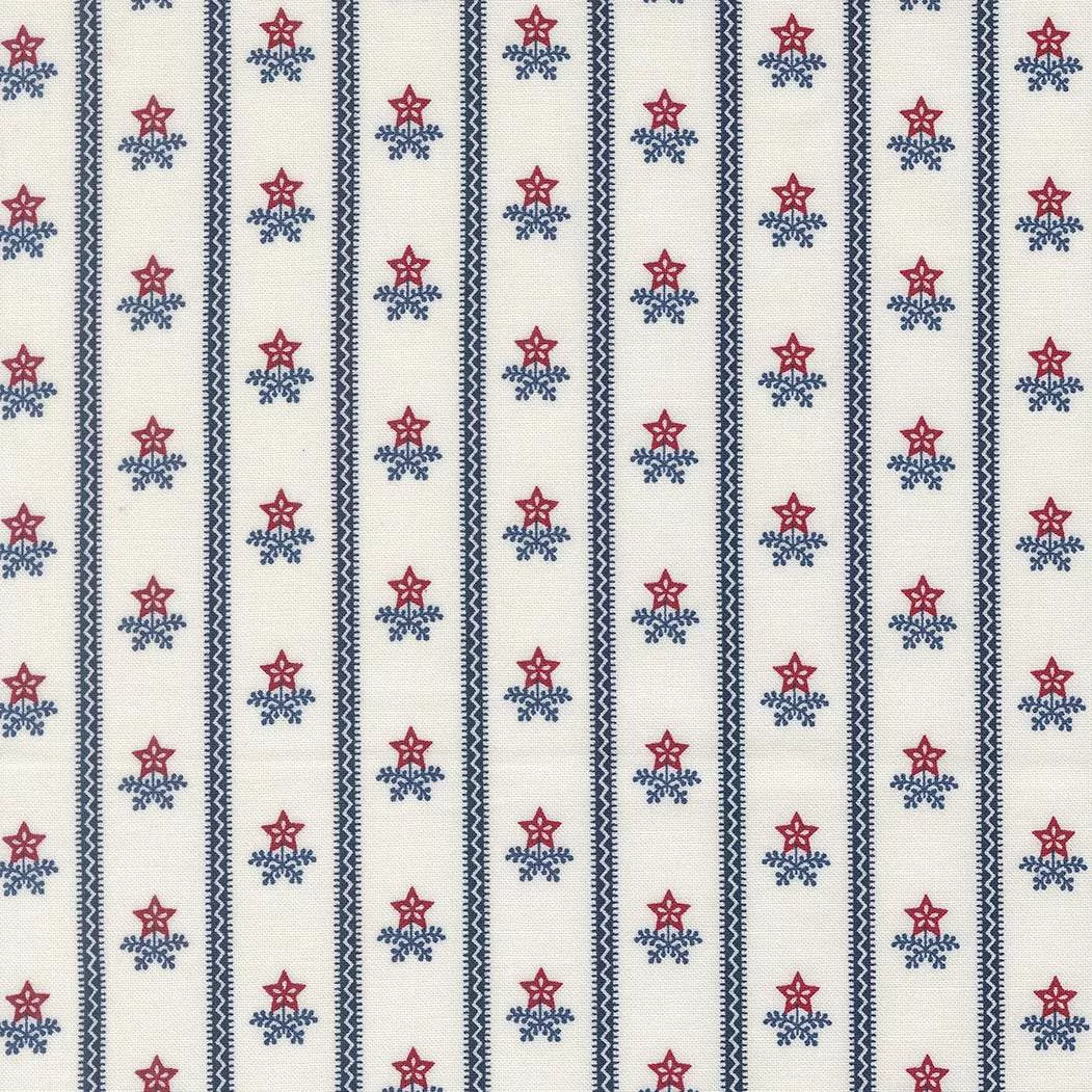 American Gatherings III Bouquet Stripes Cloud 49322 11 by Primitive Gatherings for Moda Fabrics. Sold in 1/2 Yard Increments