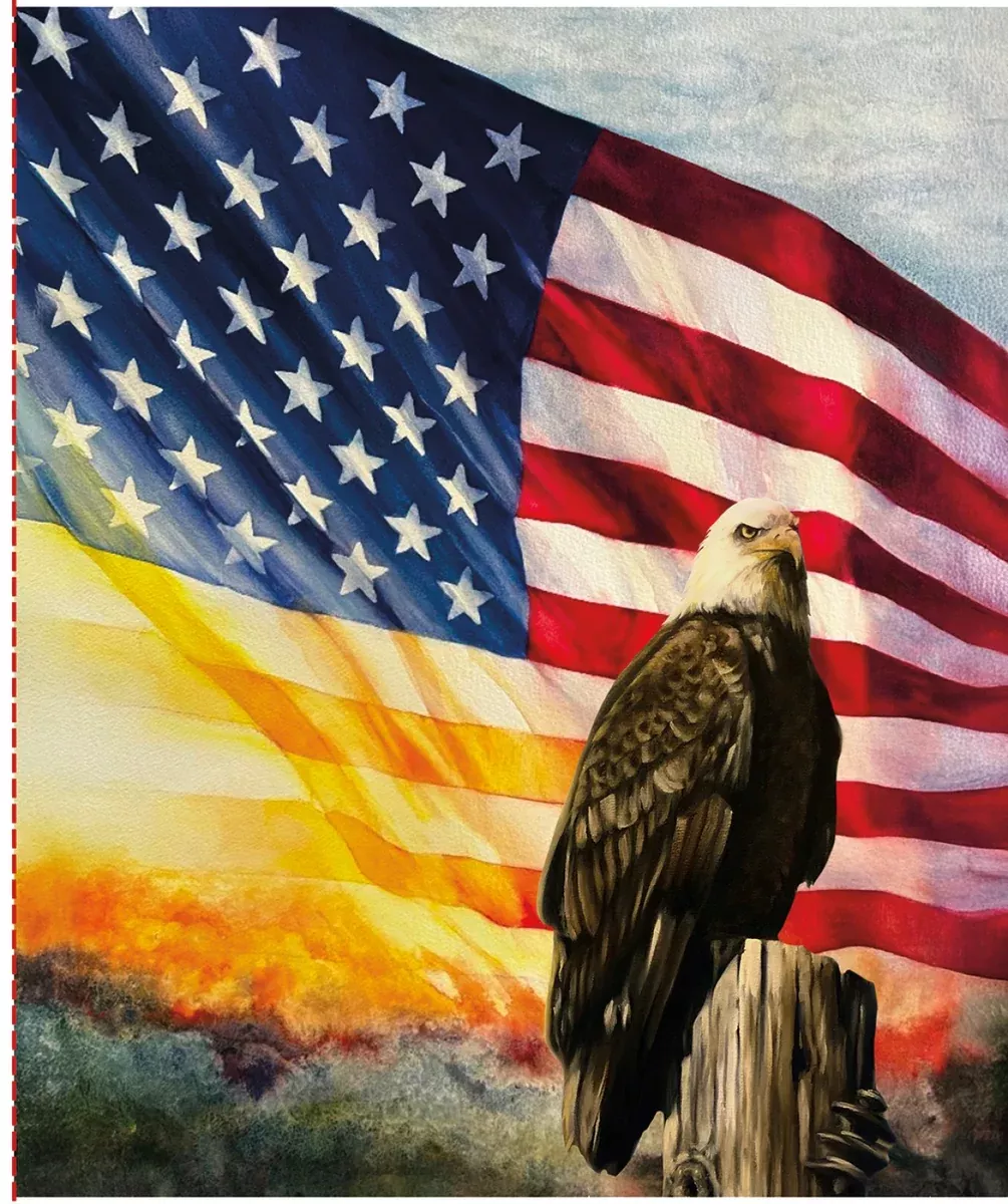 American Honor 35 1/2in x 43 1/2in Eagle Panel # PD17097R-PANEL
