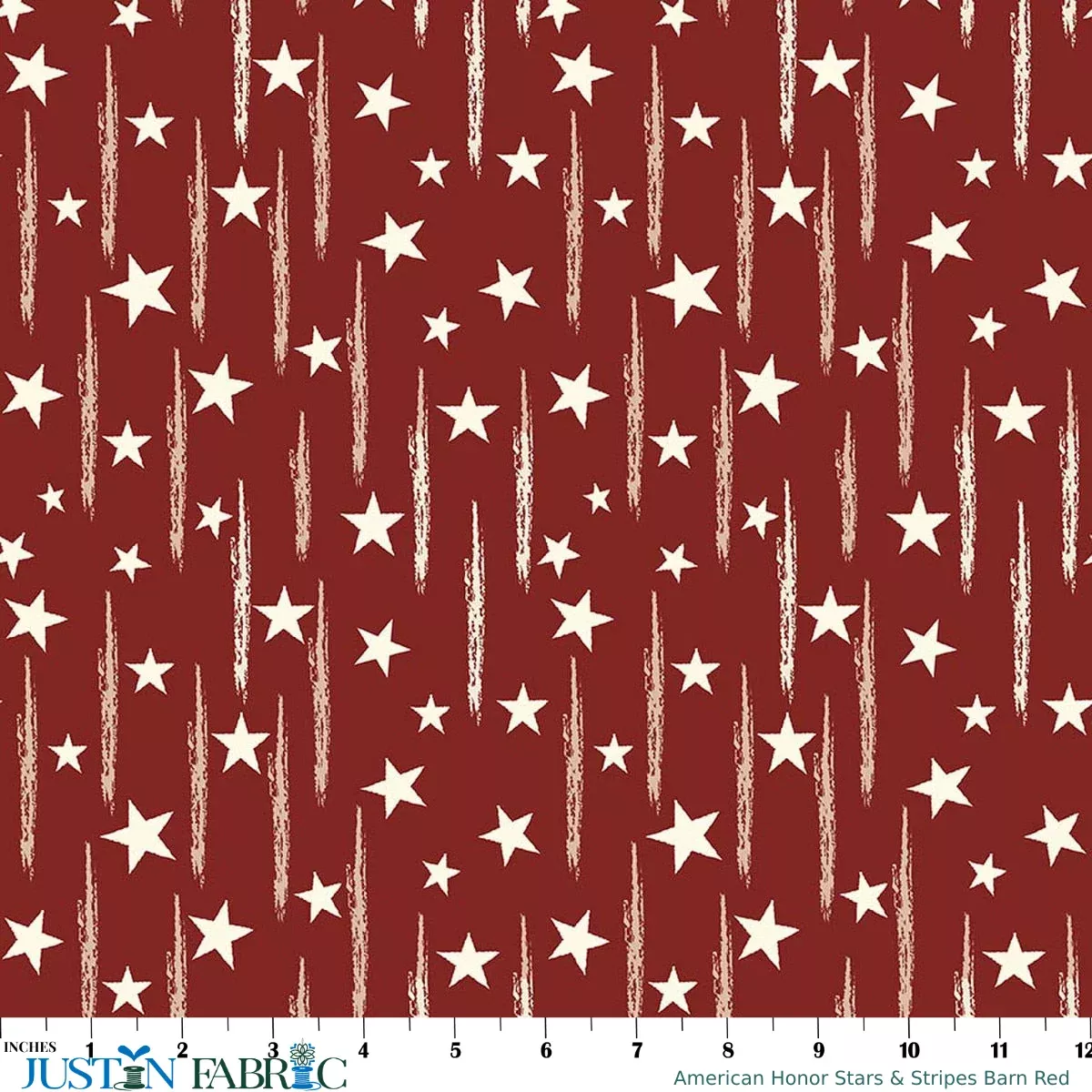 American Honor Stars & Stripes Barn Red Yardage by Vicki Gifford | Riley Blake Designs