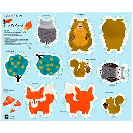 Animal Stuffables Blue Panel