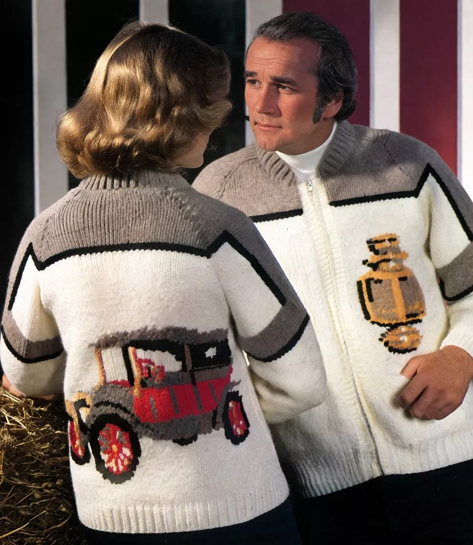Antique Auto Cardigan Pattern