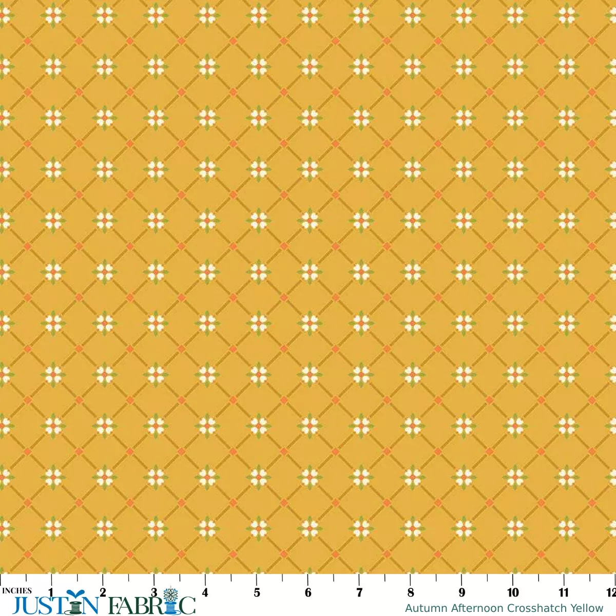 Autumn Afternoon Crosshatch Yellow Yardage by Heather Peterson | Riley Blake Designs